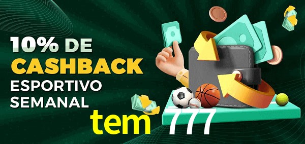 10% de bônus de cashback na tem 777